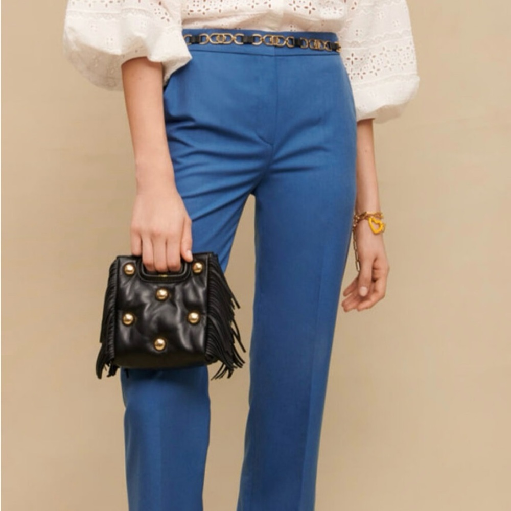 Maje Women's Blue Wool Trousers
